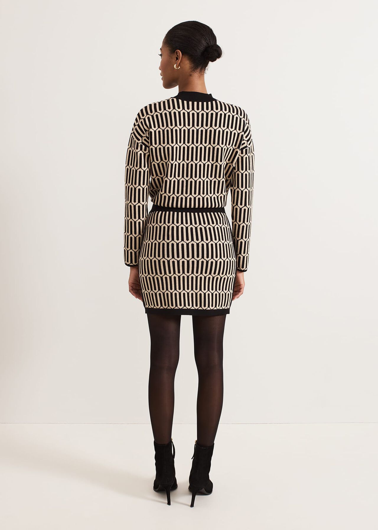 ${product-id}-Tanya Lurex Geo Mini Skirt-Gunmetal-${view-type}