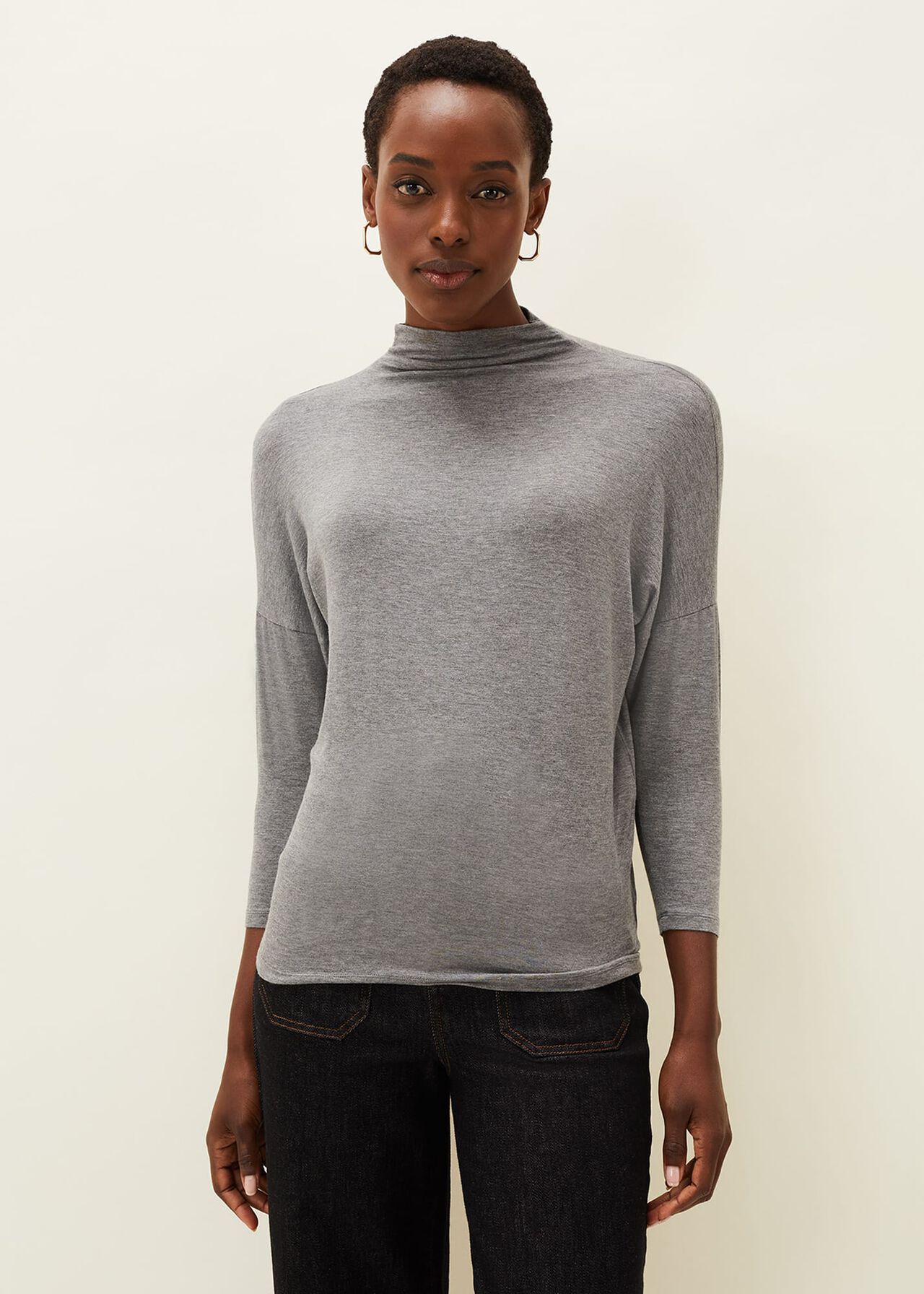 Shiloh Roll Neck Jersey Top