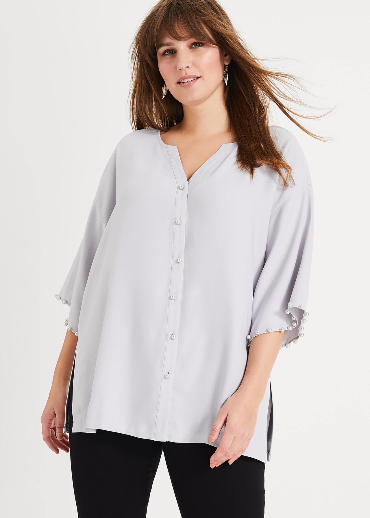 Cassidy Pearl Trim Top
