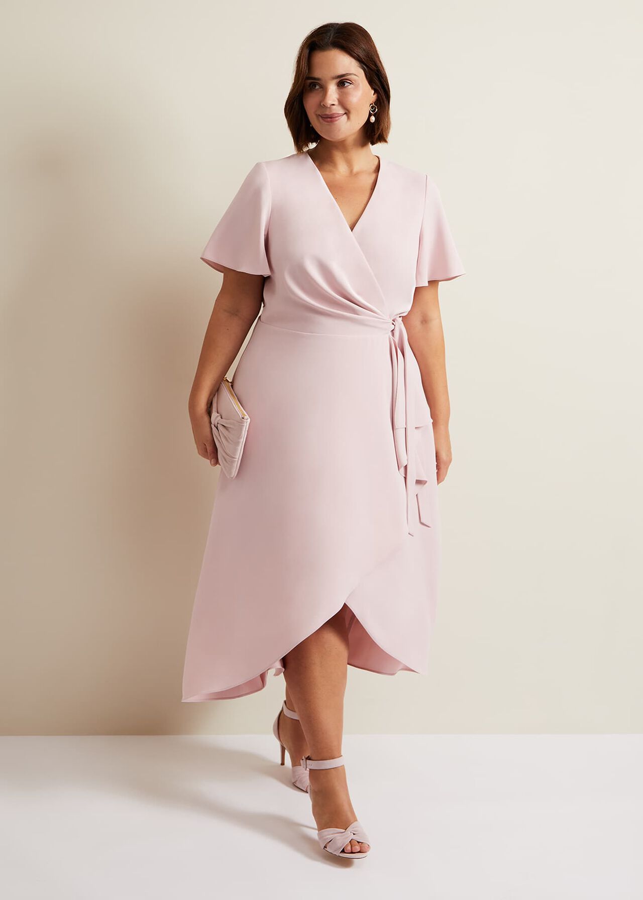 Julissa Frill Wrap Midi Dress