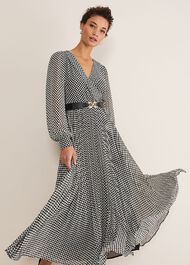 Carmen Checked Midaxi Dress