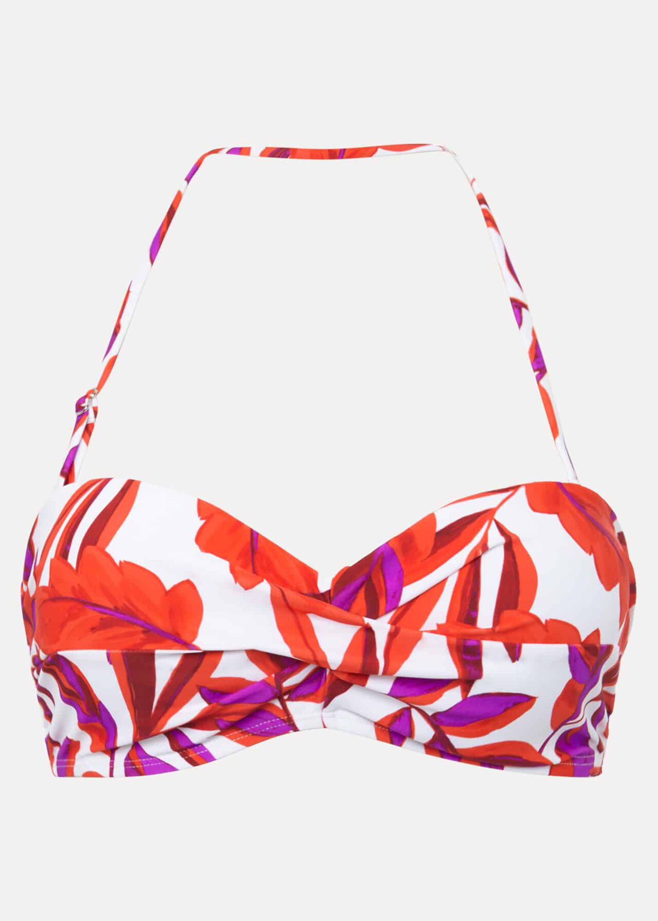 Leaf Print Bikini Top