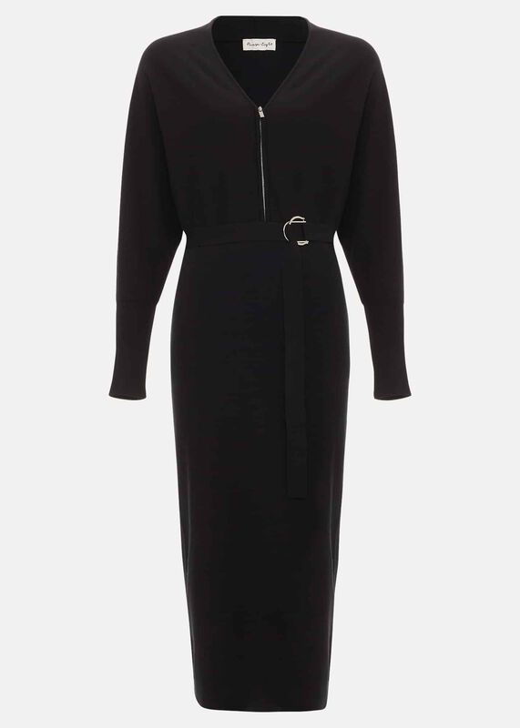 Dixie Batwing Zip Belted Dress
