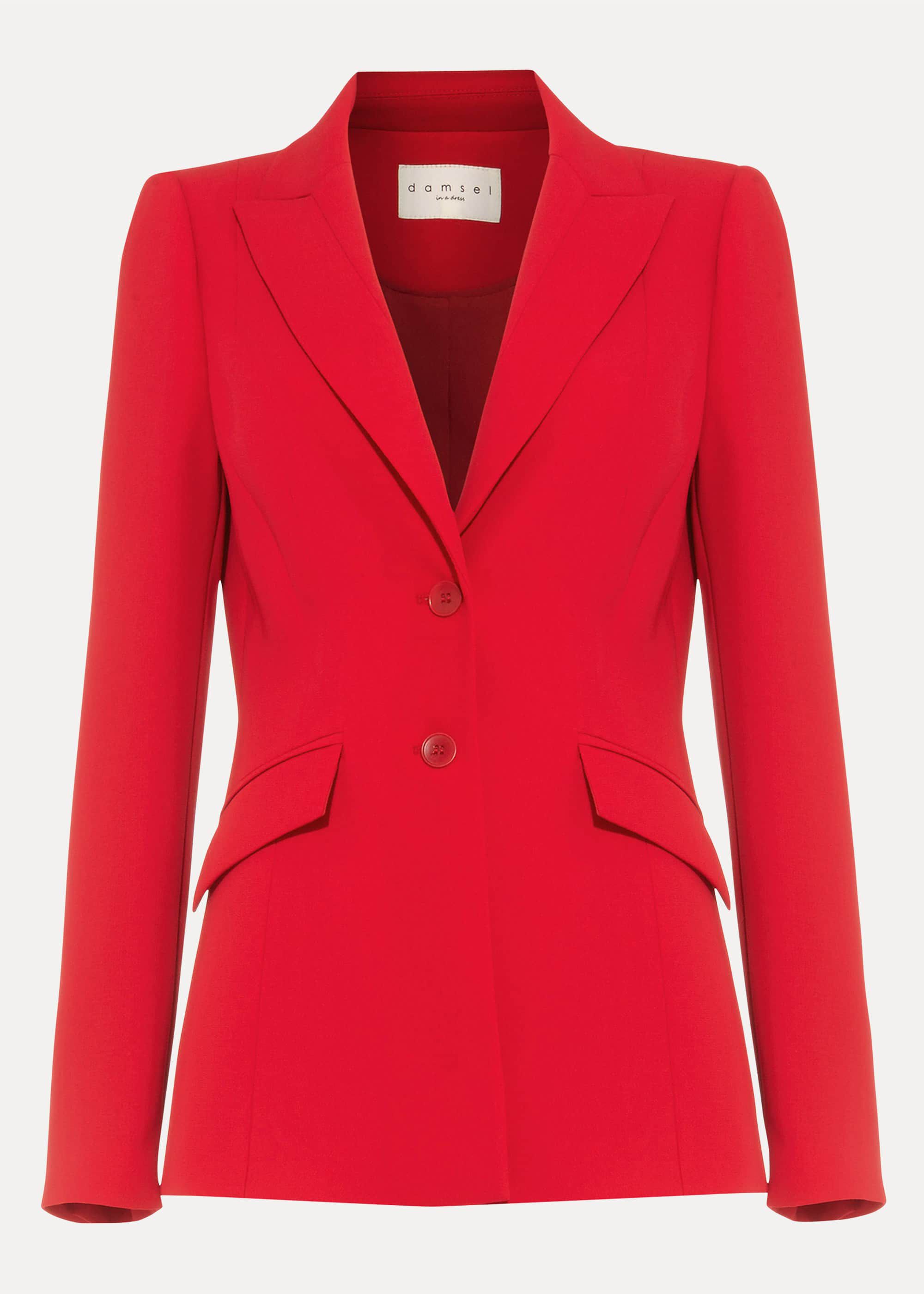 Damsel in a top dress city suit jacket