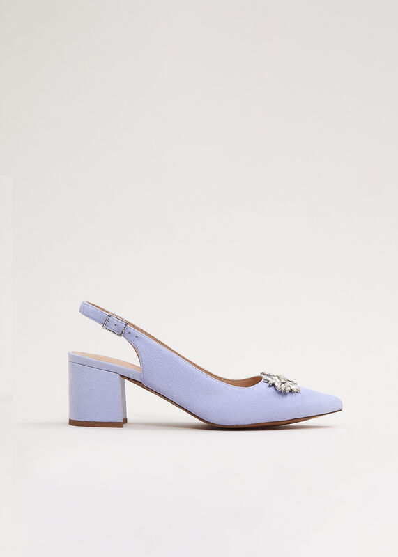 Sparkle Slingback Block Heel Shoes