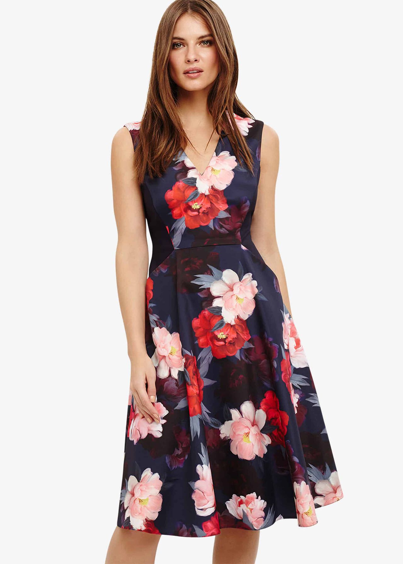 Elba Floral Fit And Flare Dress Phase Eight