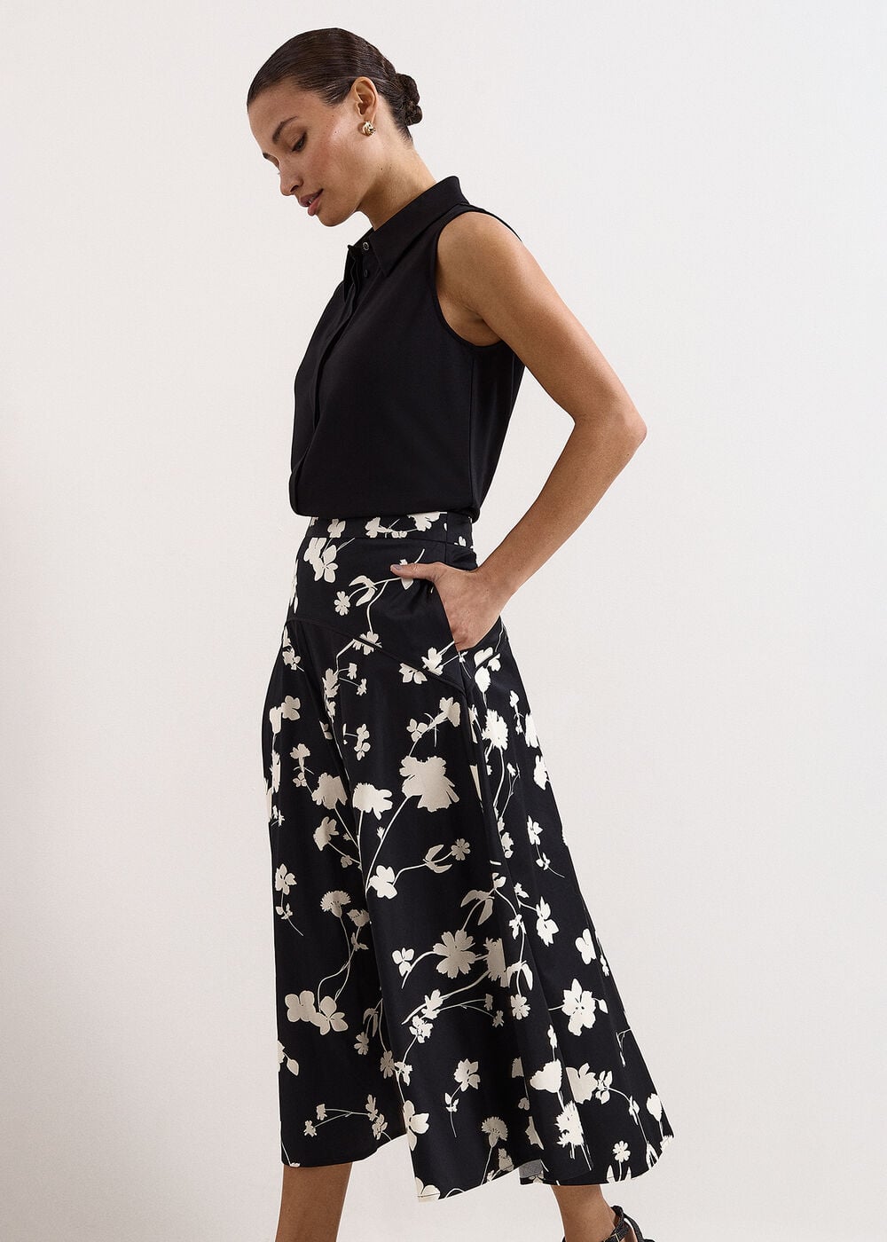 Mavis Floral Midi Skirt