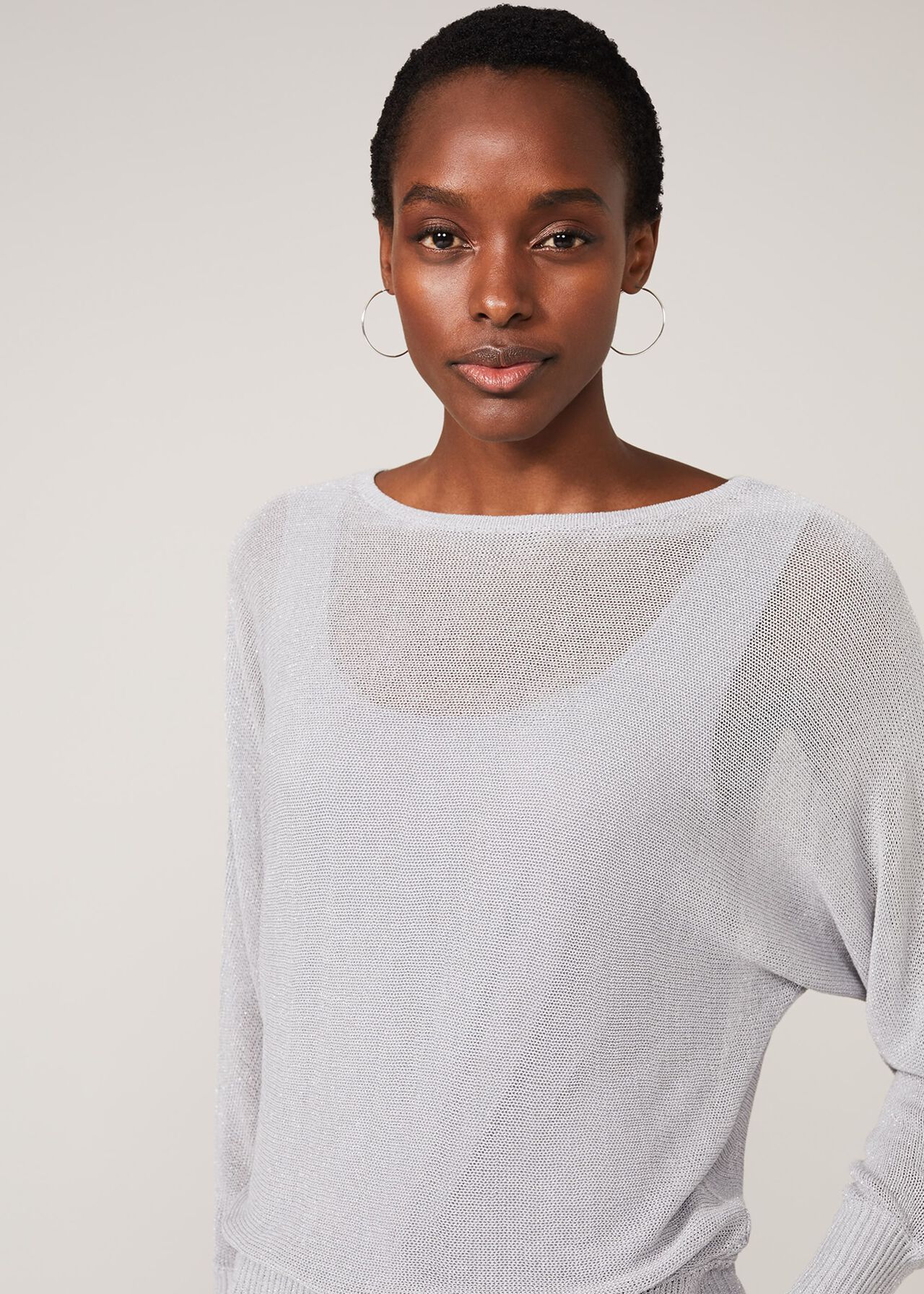 Eydie Metallic Knit Top Phase Eight