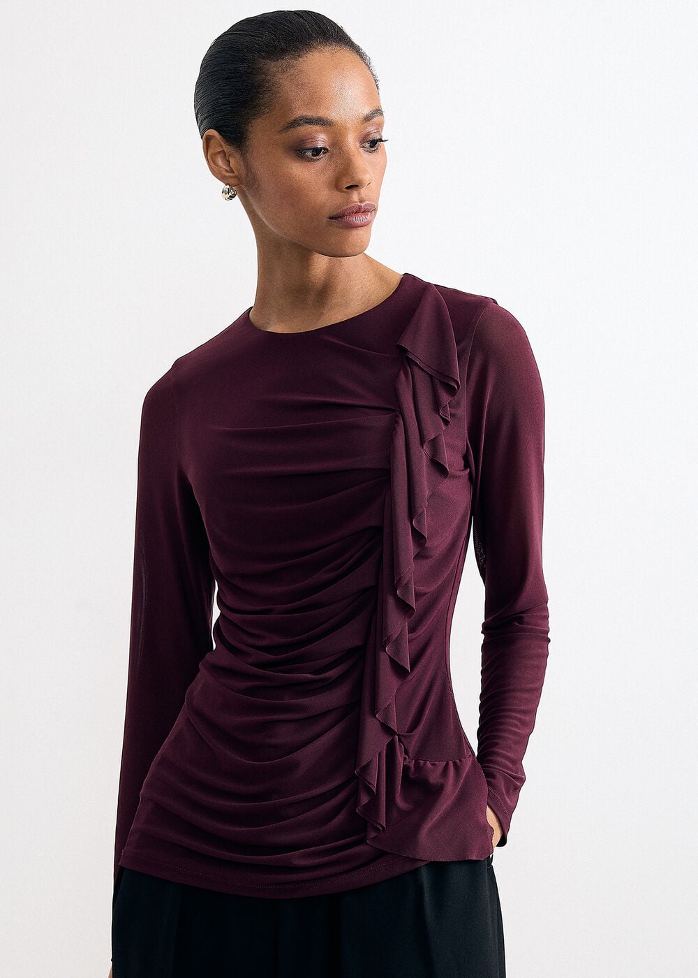 Kate Ruffle Mesh Top