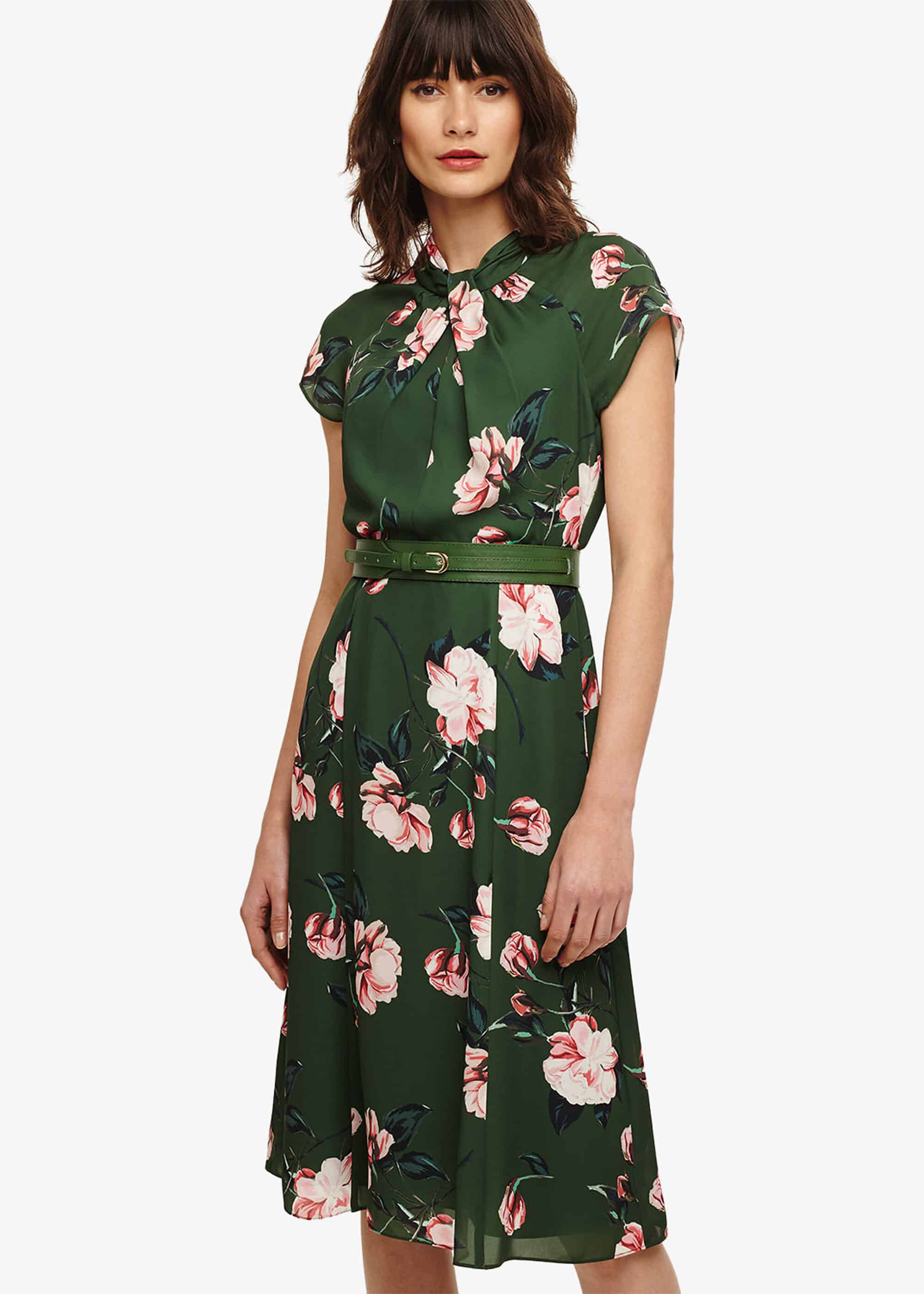 Helena Floral Belted Dress | Phase Eight