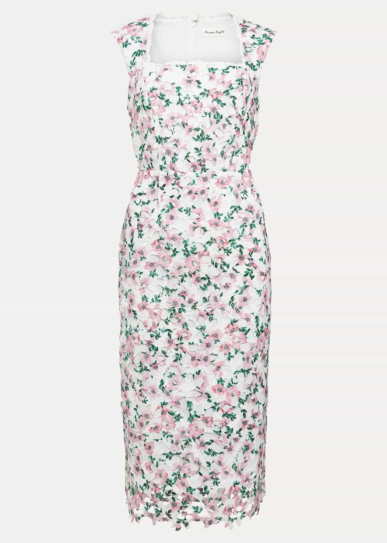 Diana Floral Lace Midi Dress