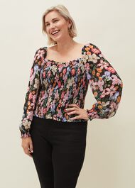 Esty Floral Square Neck Blouse