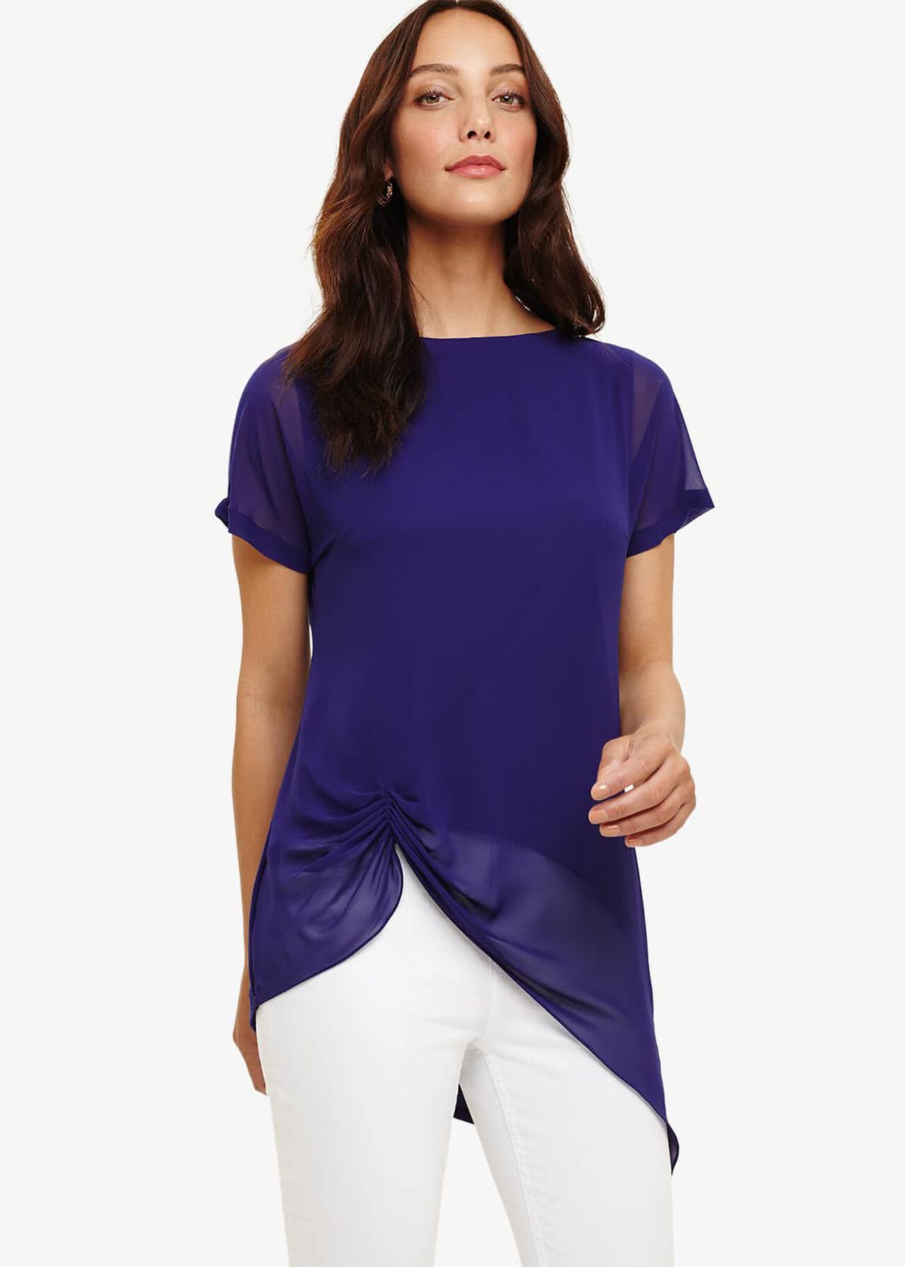 Vera Woven Front Tunic Top