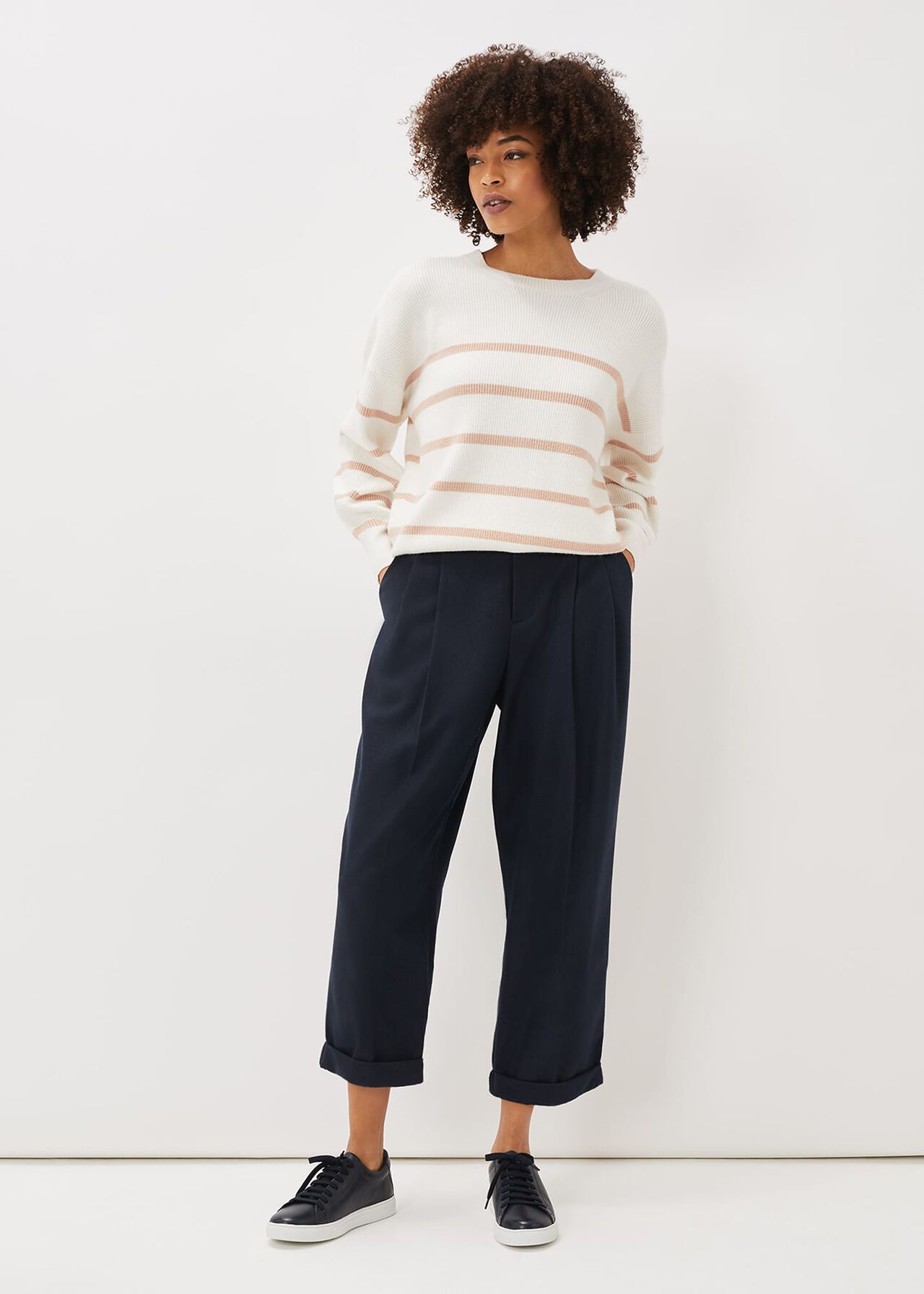 Odette Pleated Crop Trousers