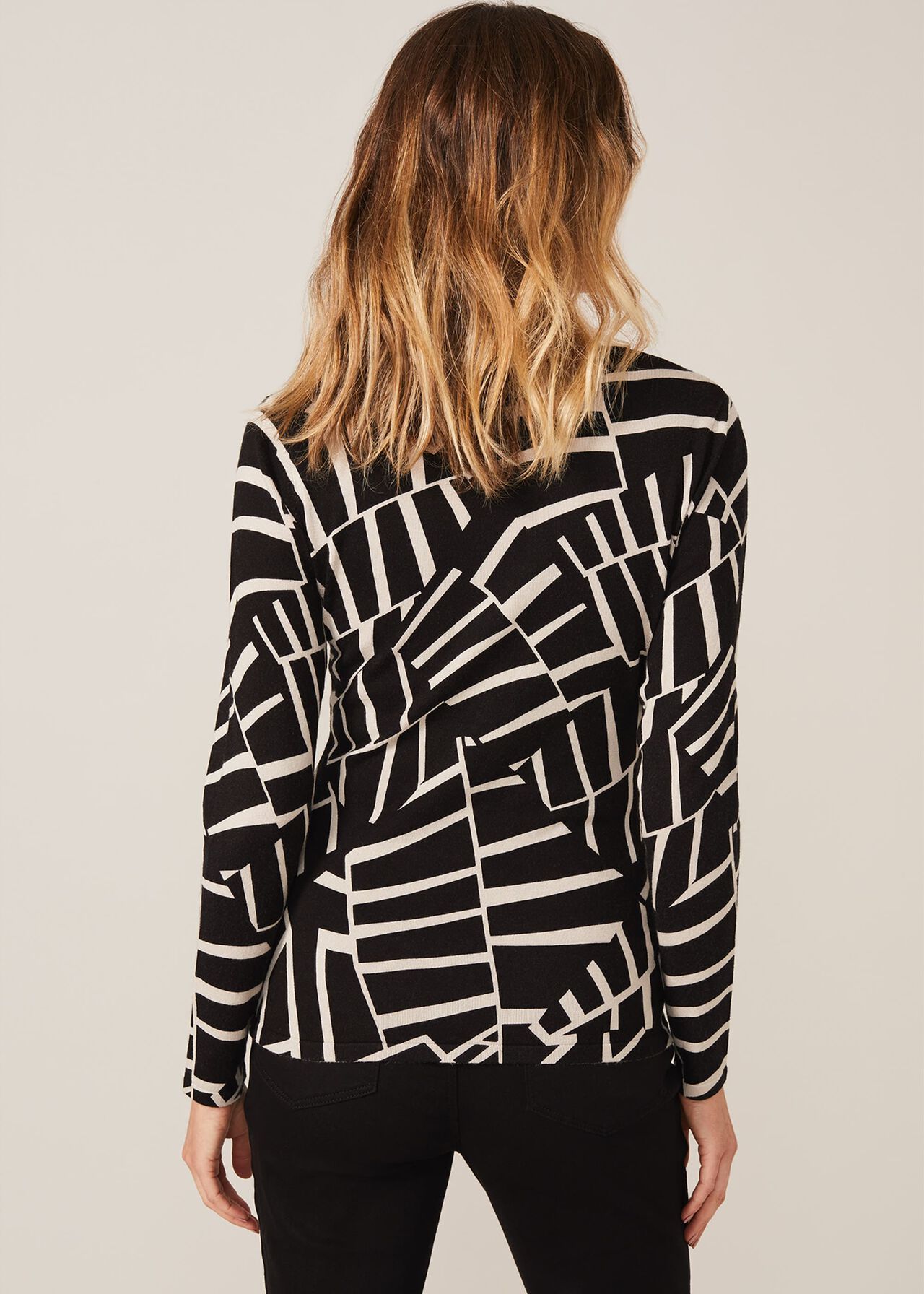 Lotte Abstract Print Knit Top
