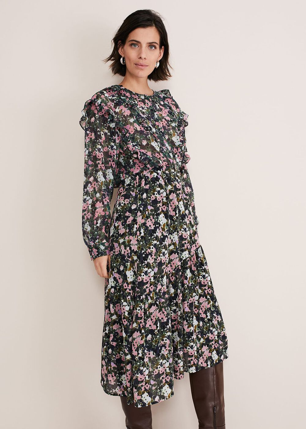 Zowena Floral Chiffon Blouse