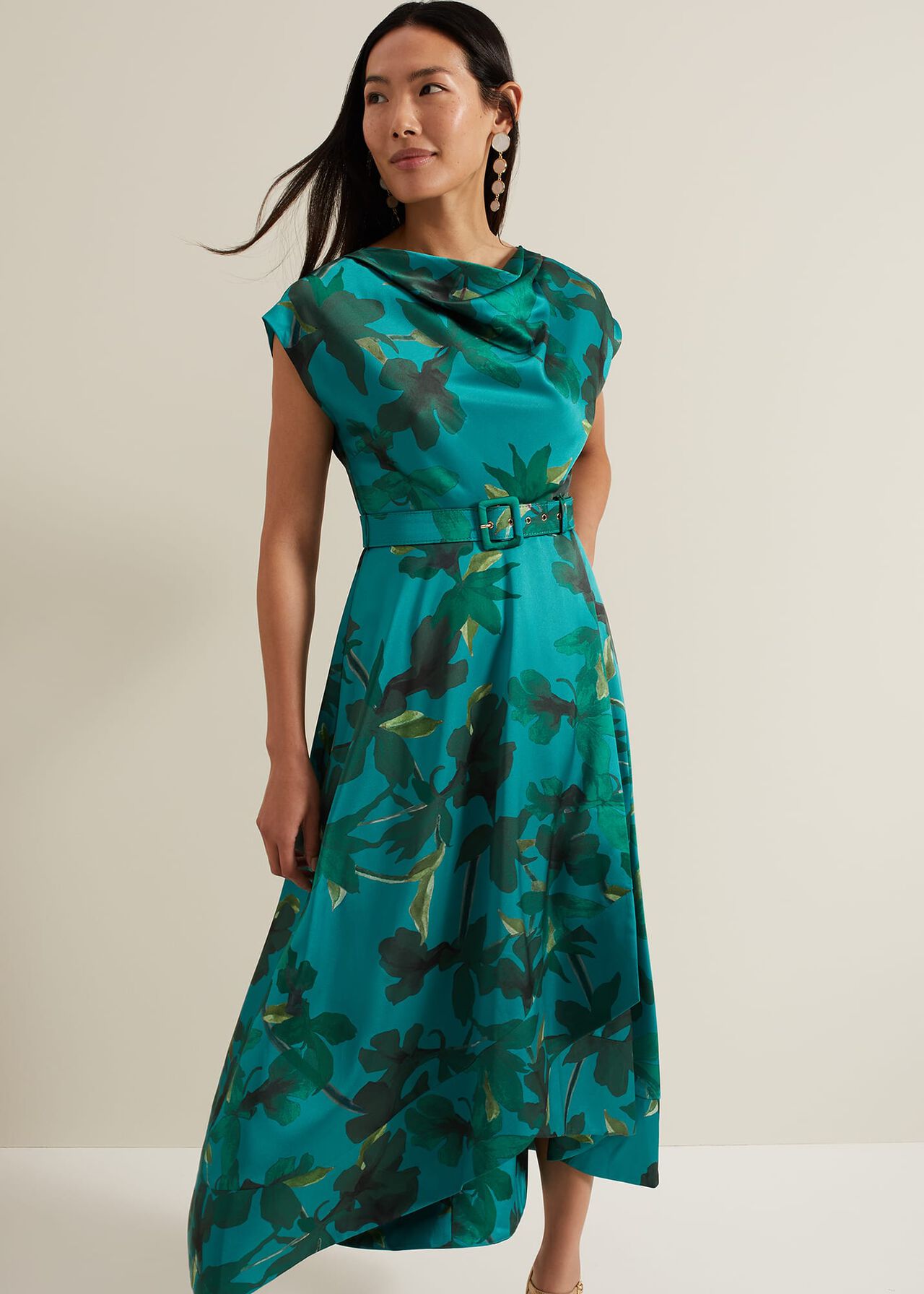 Sabrianna Print Midi Dress