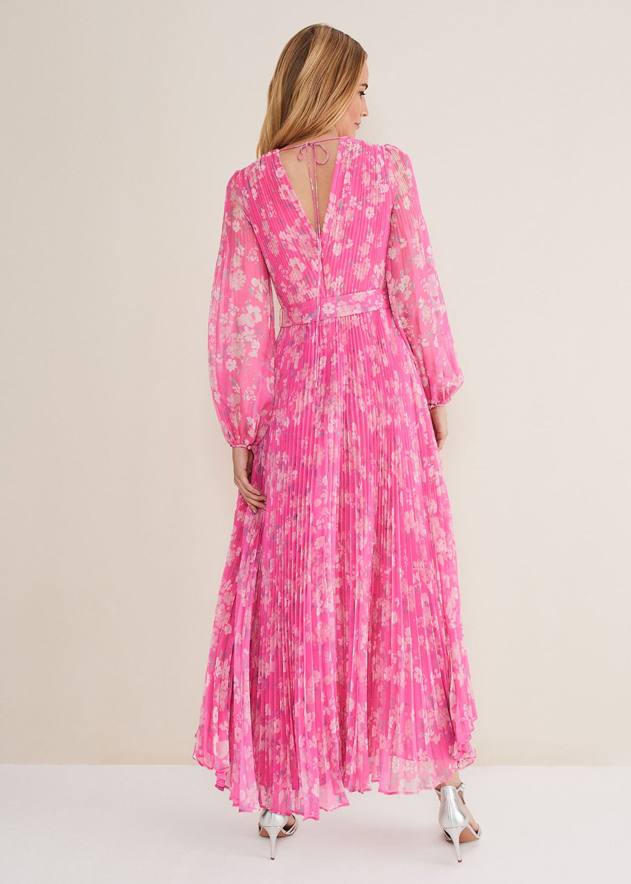 Hayley Floral Pleated Maxi Dress