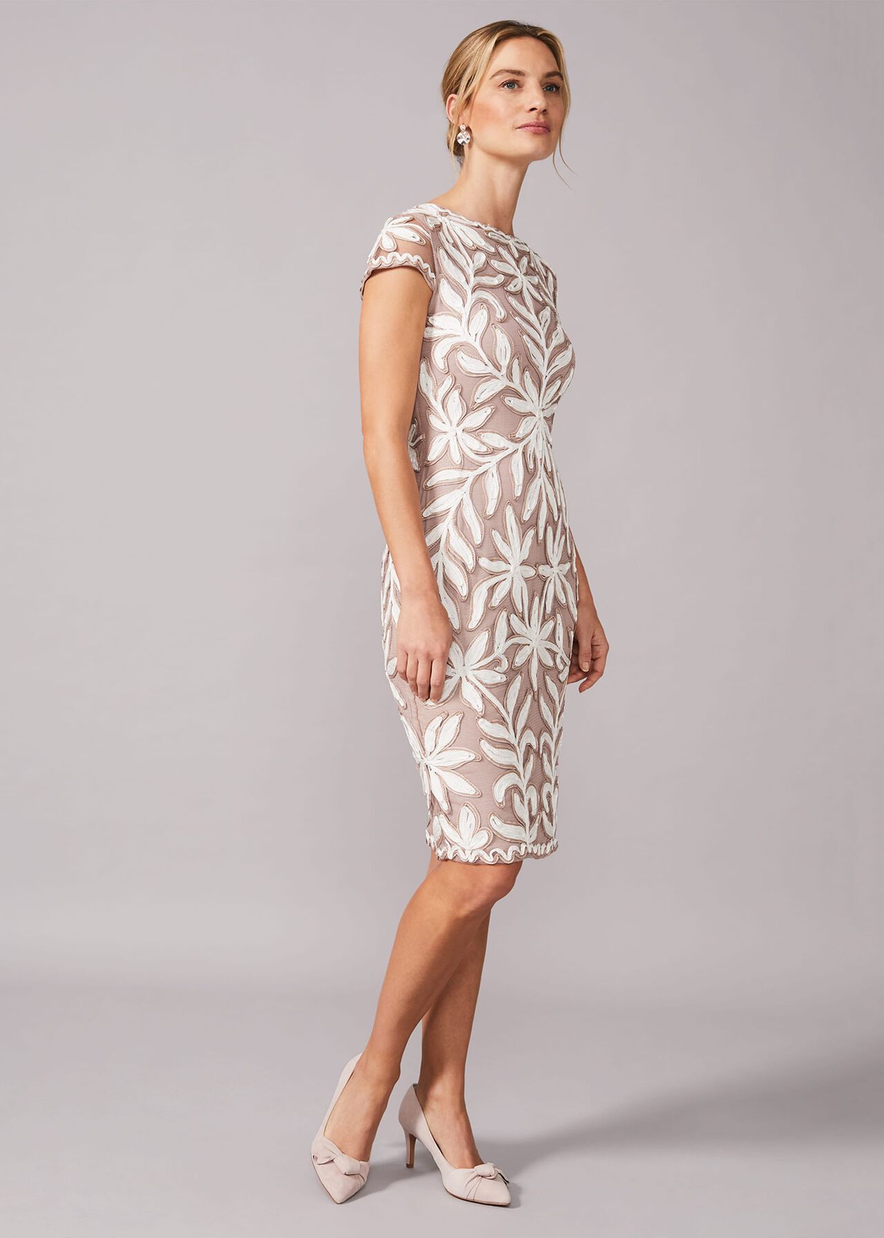 Isobel Tapework Lace Fitted Dress