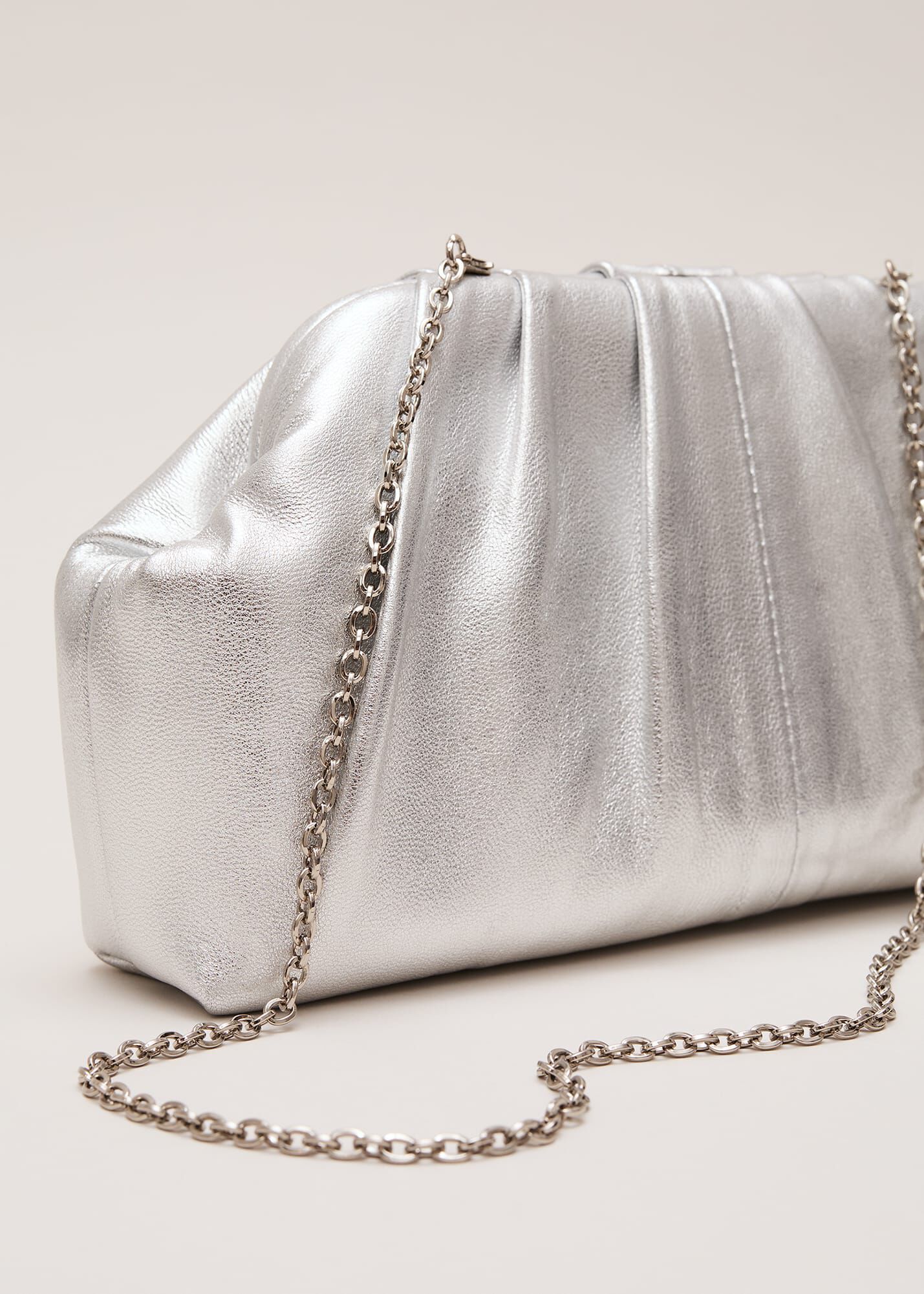 Silver pouch clutch discount