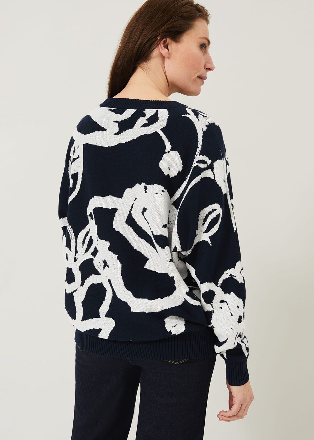 Judie Jacquard Rose Jumper