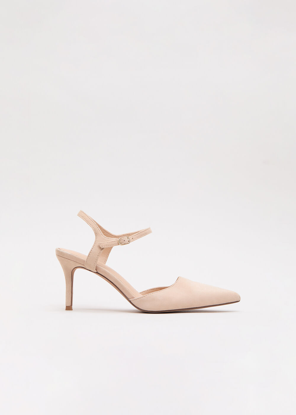 Suede Slingback Court Shoes