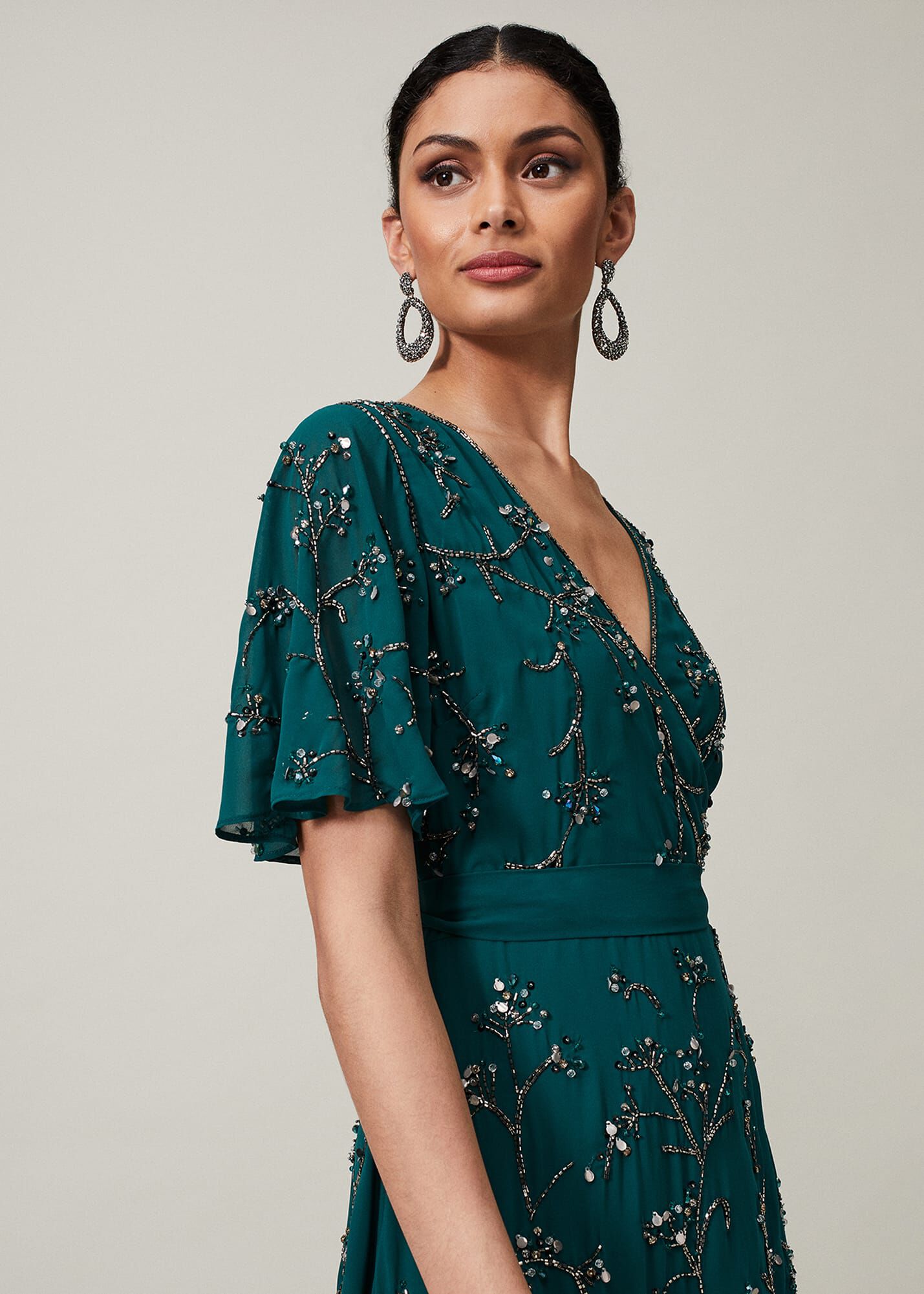 Talia Beaded Midaxi Dress