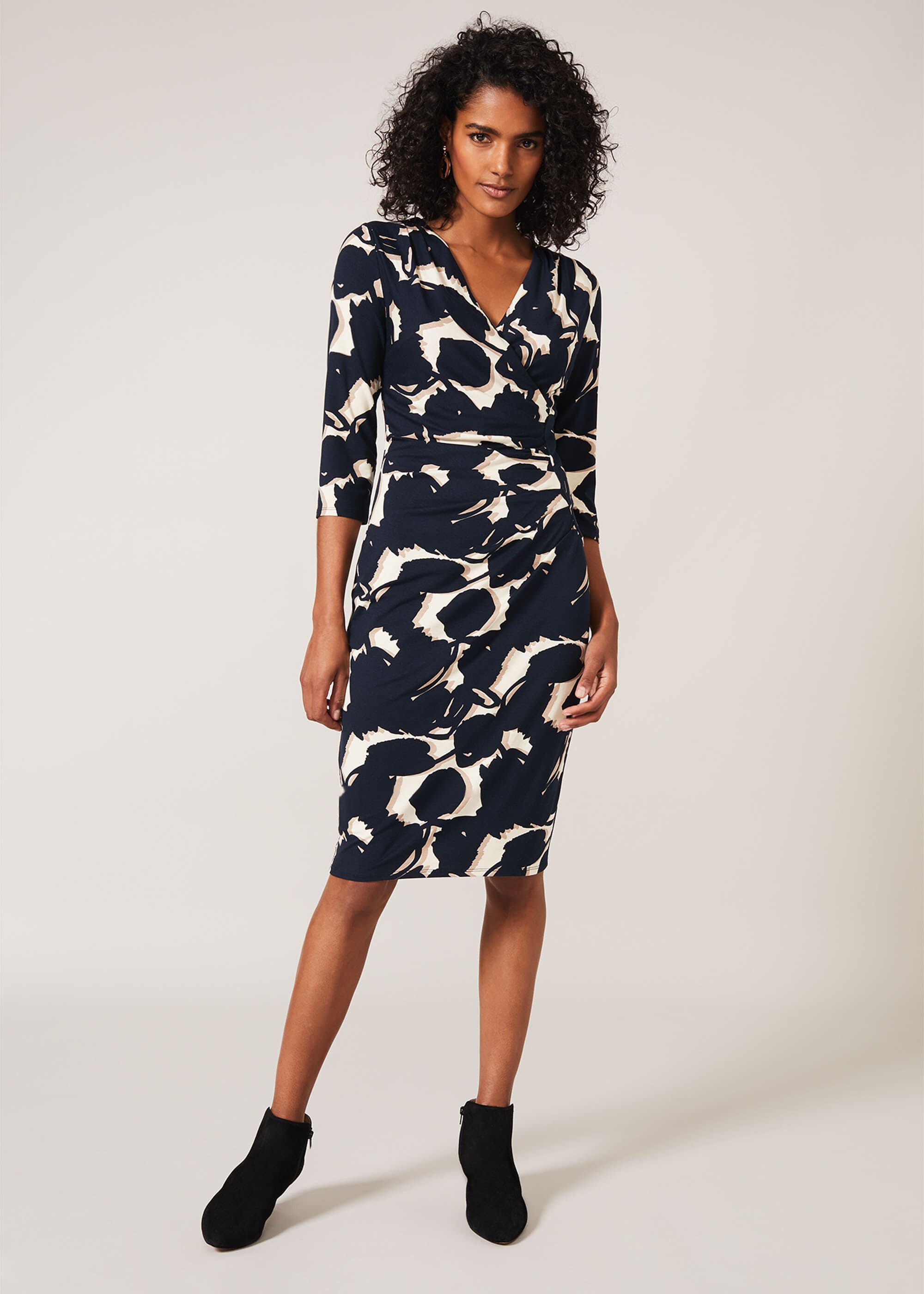 Naava Abstract Floral Dress | Phase Eight