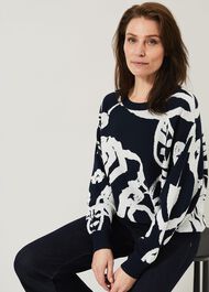 Judie Jacquard Rose Jumper