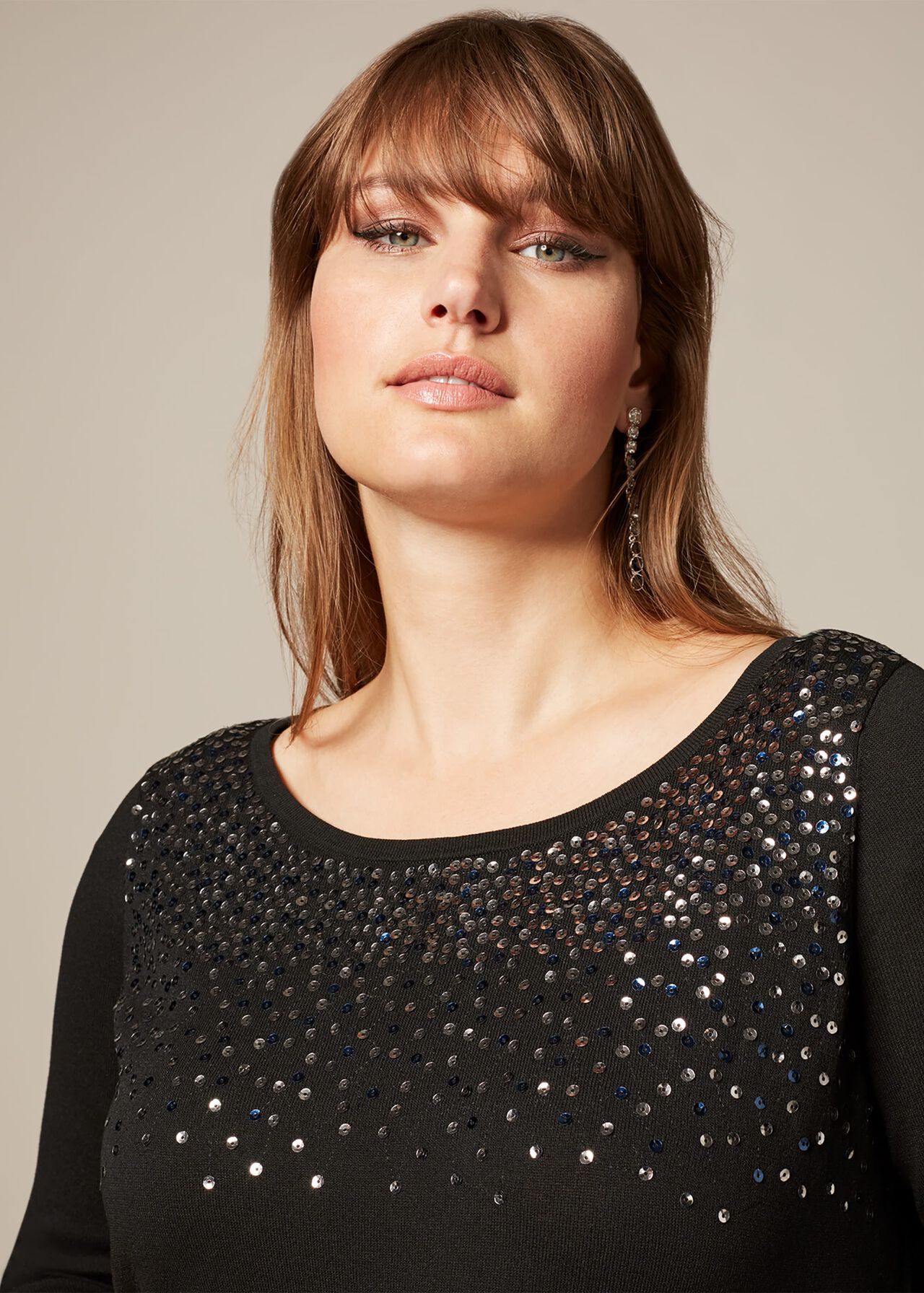 Elly Sequin Knit Top