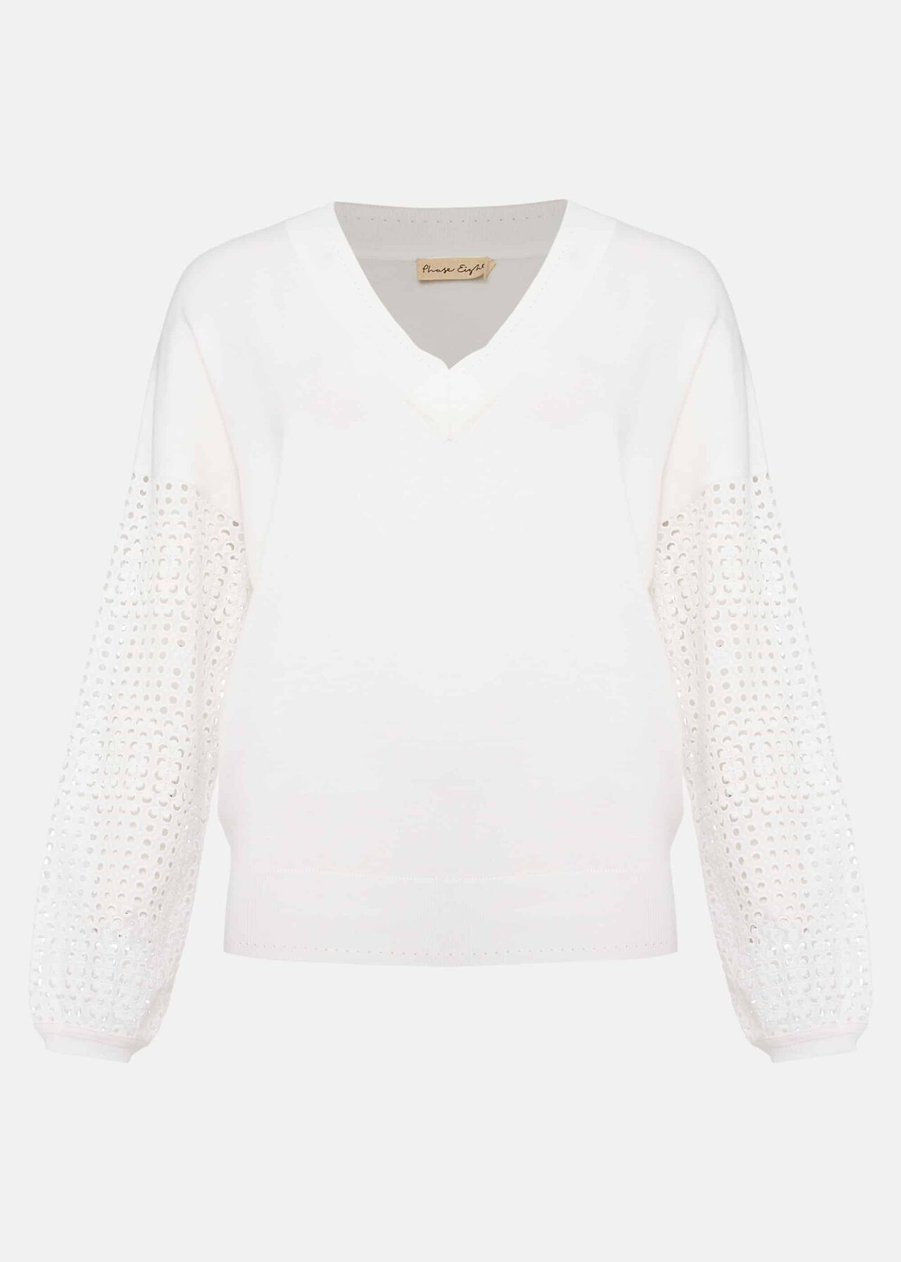 Lise White Broderie Top