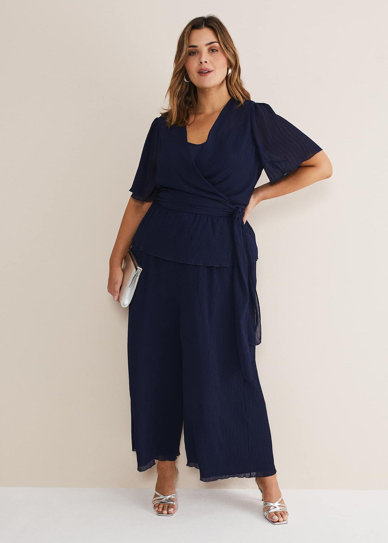 Aster Plisse Wrap Top Co-Ord