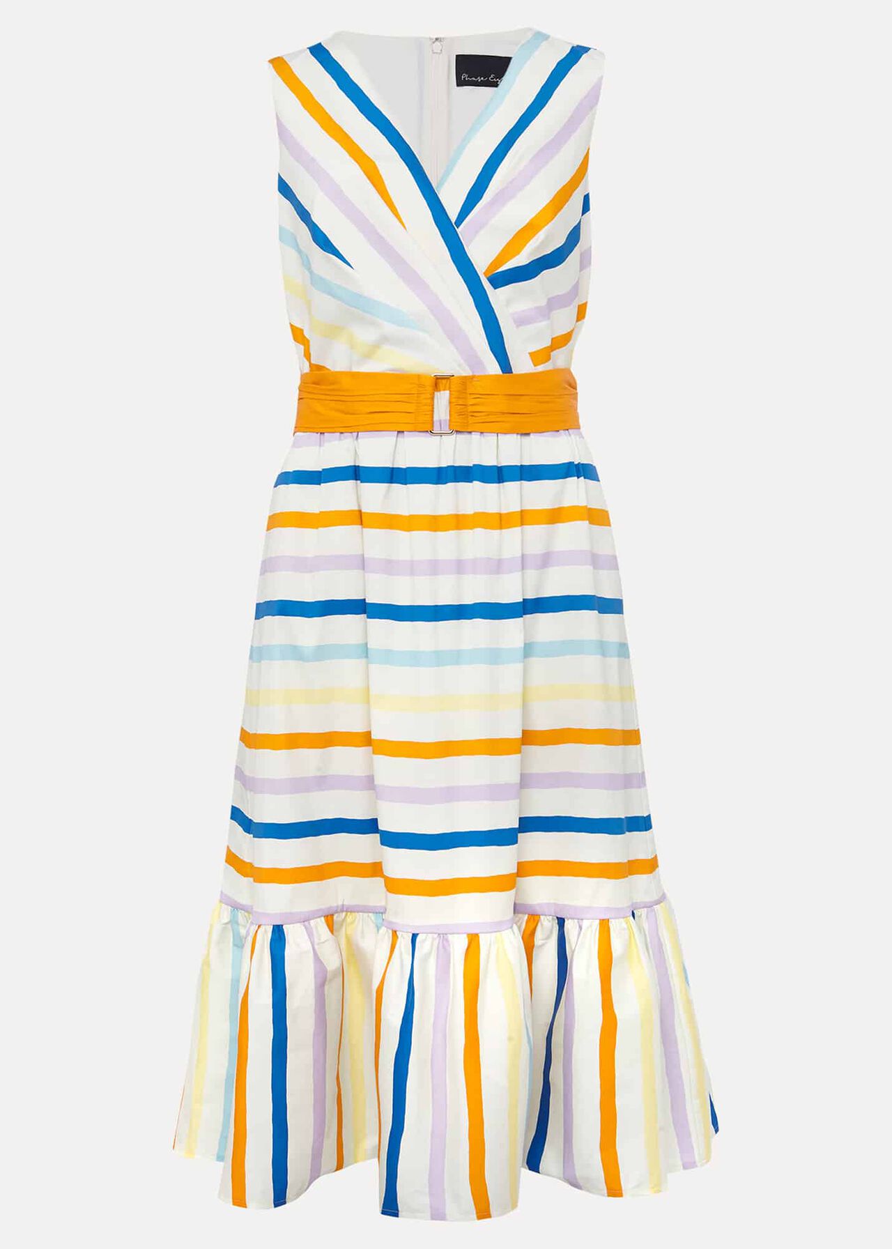 Riley Cotton Striped Midi Dress
