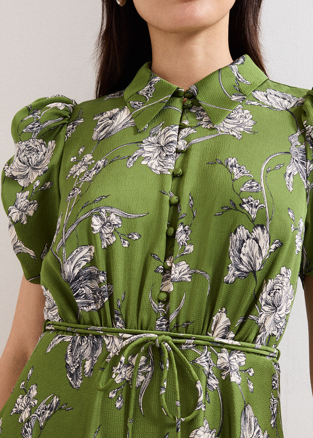 phase 8 green dress Eight Women's Bella Floral Print Pleat Green wedding guest phase eight dress