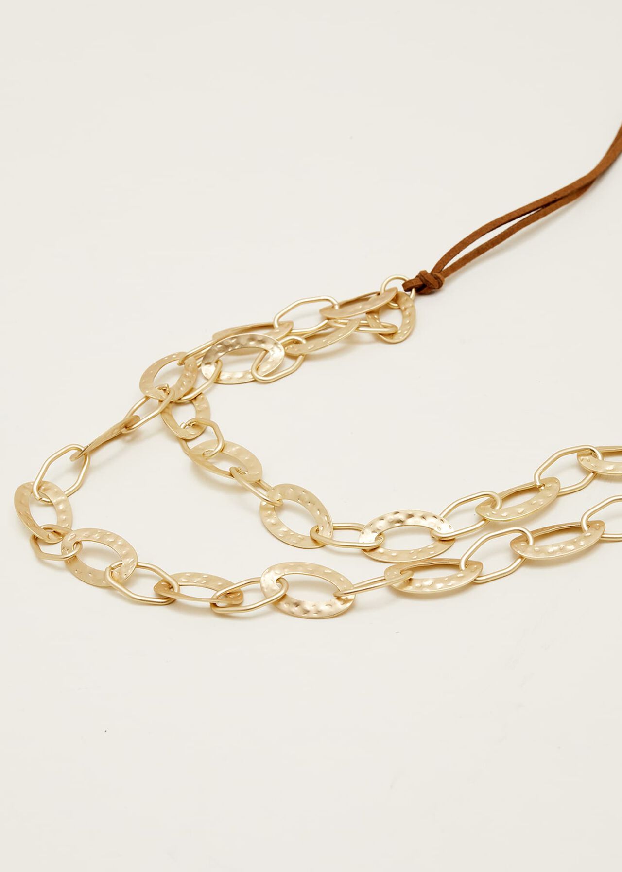 Textured Ring Long Necklace