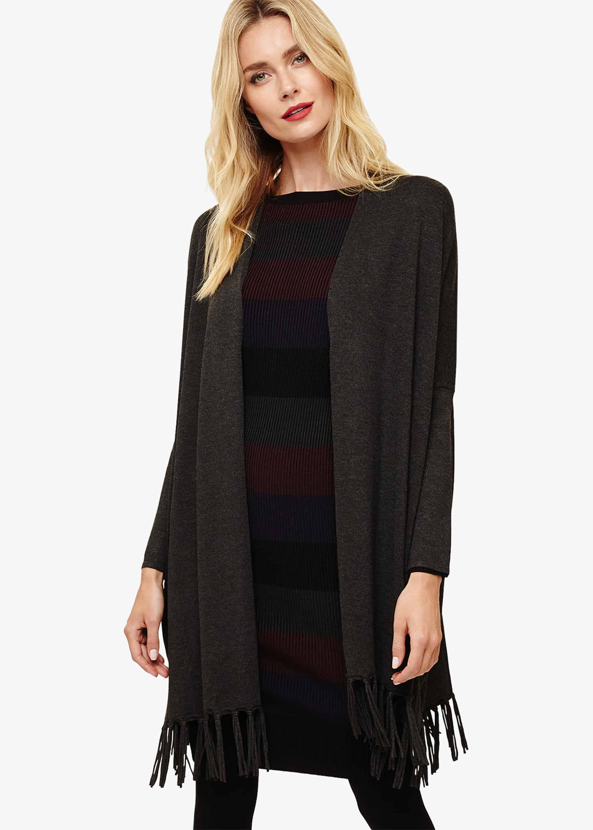 Tassel hem cardigan store