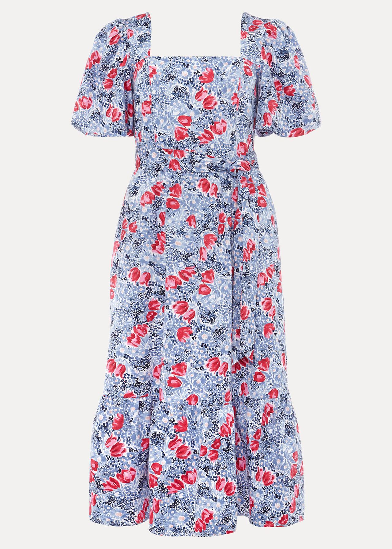 Abbiana Cotton Floral Midi Dress