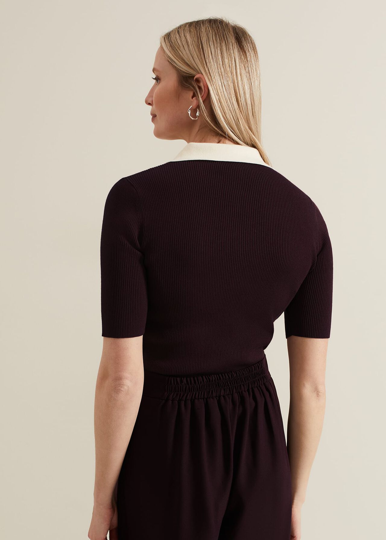 Rosie Tipped Collar Top