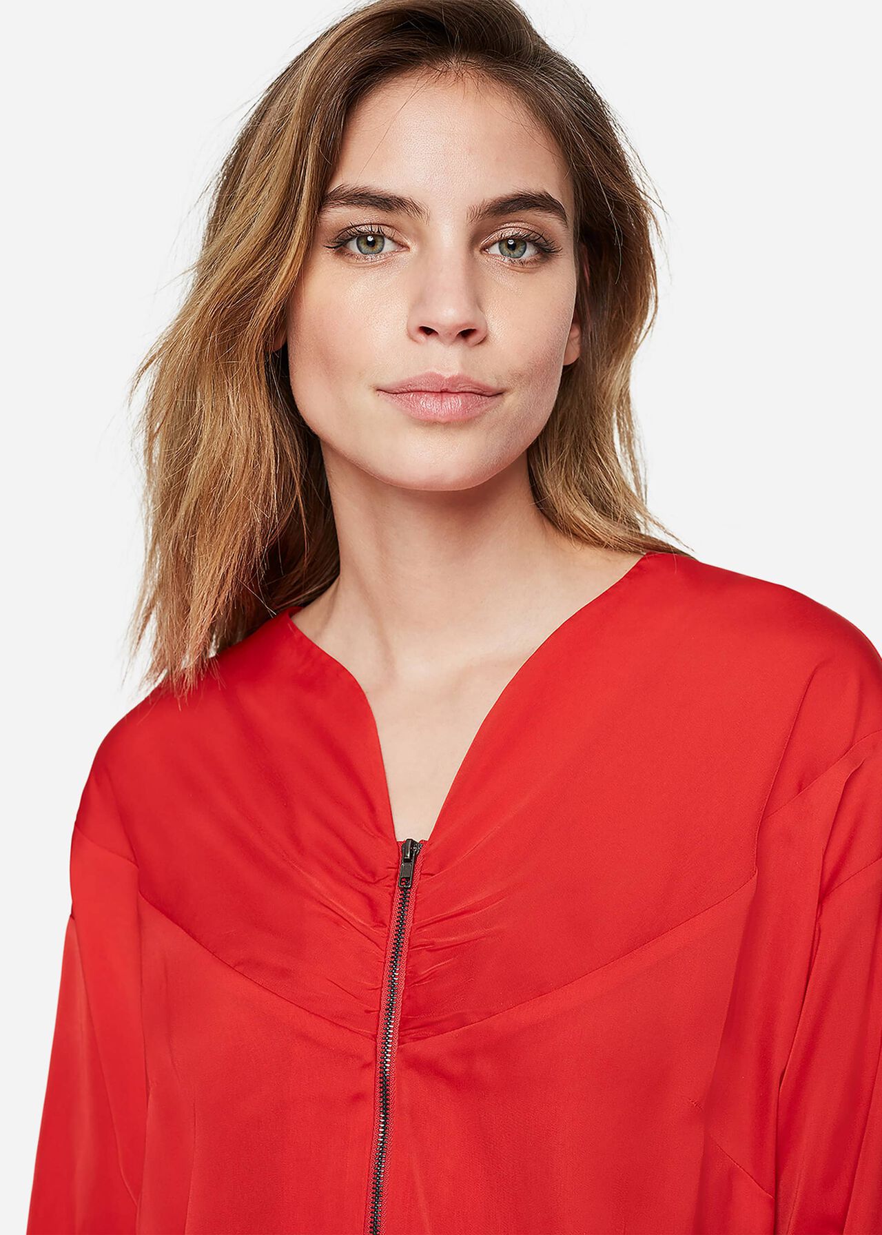 Alessia Zip Front Blouse