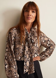 Semira Snake Tie Blouse
