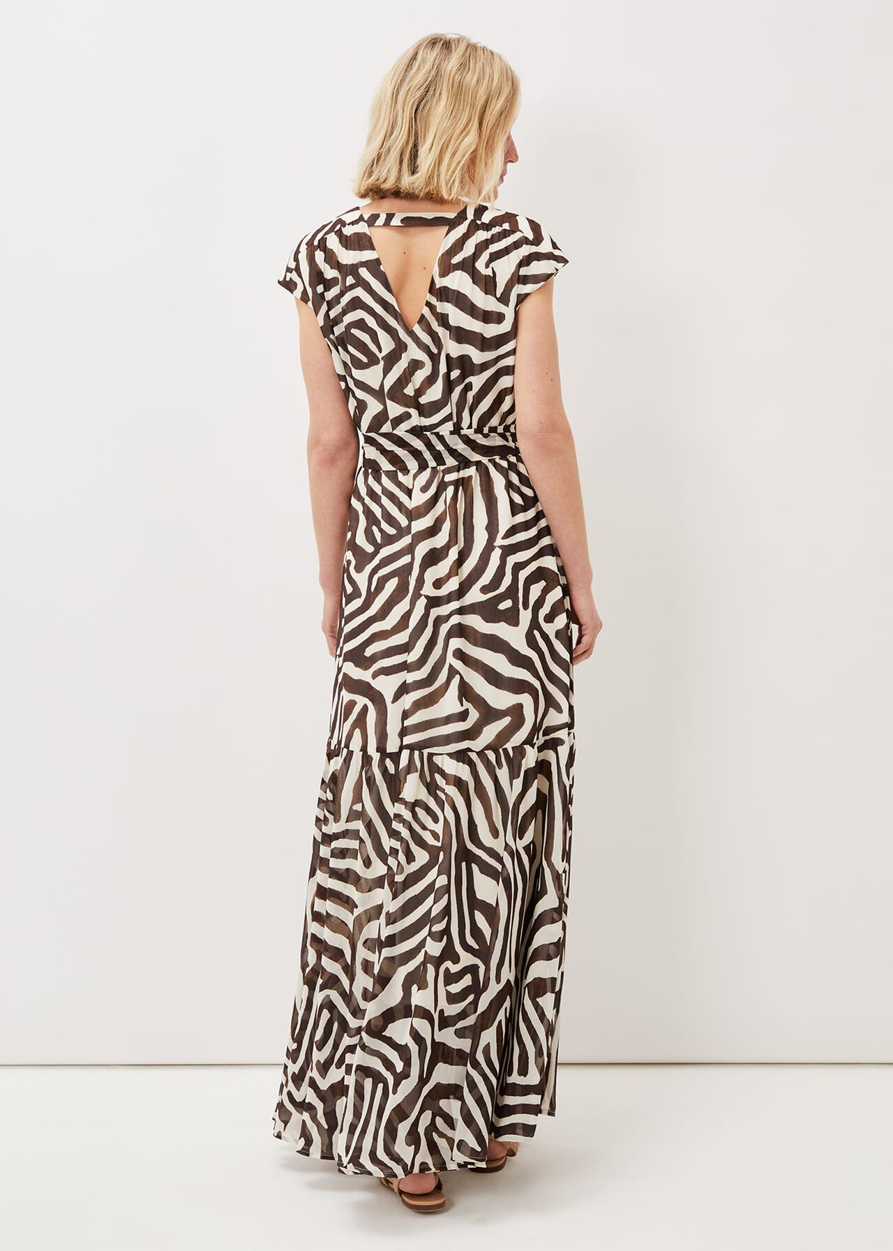 Zalaya Zebra Print Maxi Dress