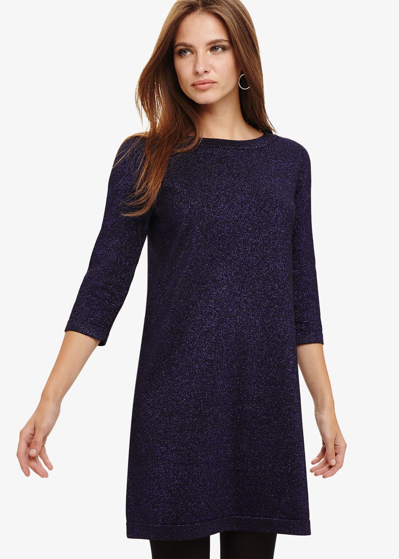 Sherri Shimmer Knitted Tunic Dress
