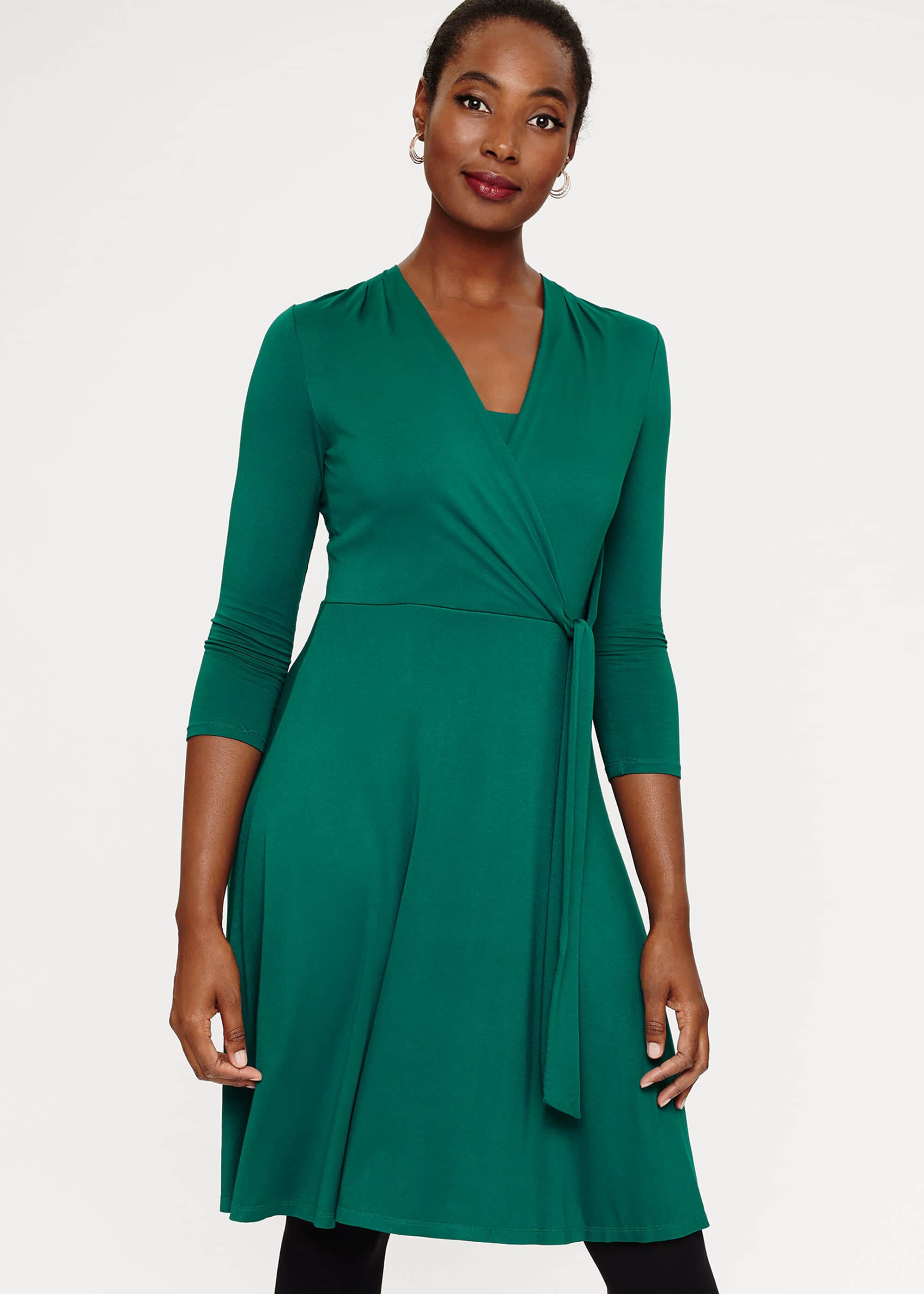 Phase Eight Green Wrap Dress Hotsell ...