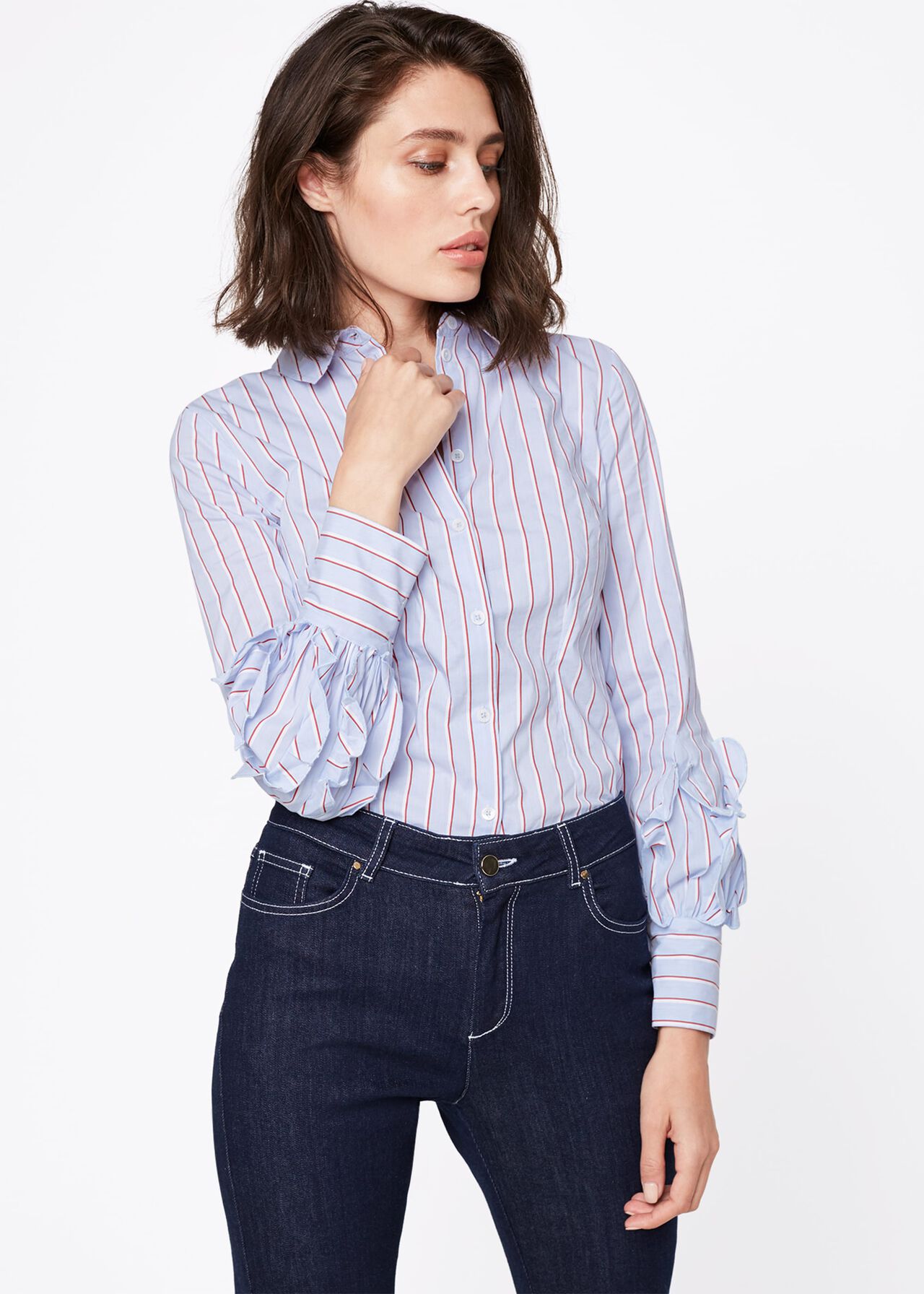 Zoey Shirt in Cotton Stripe main image 1