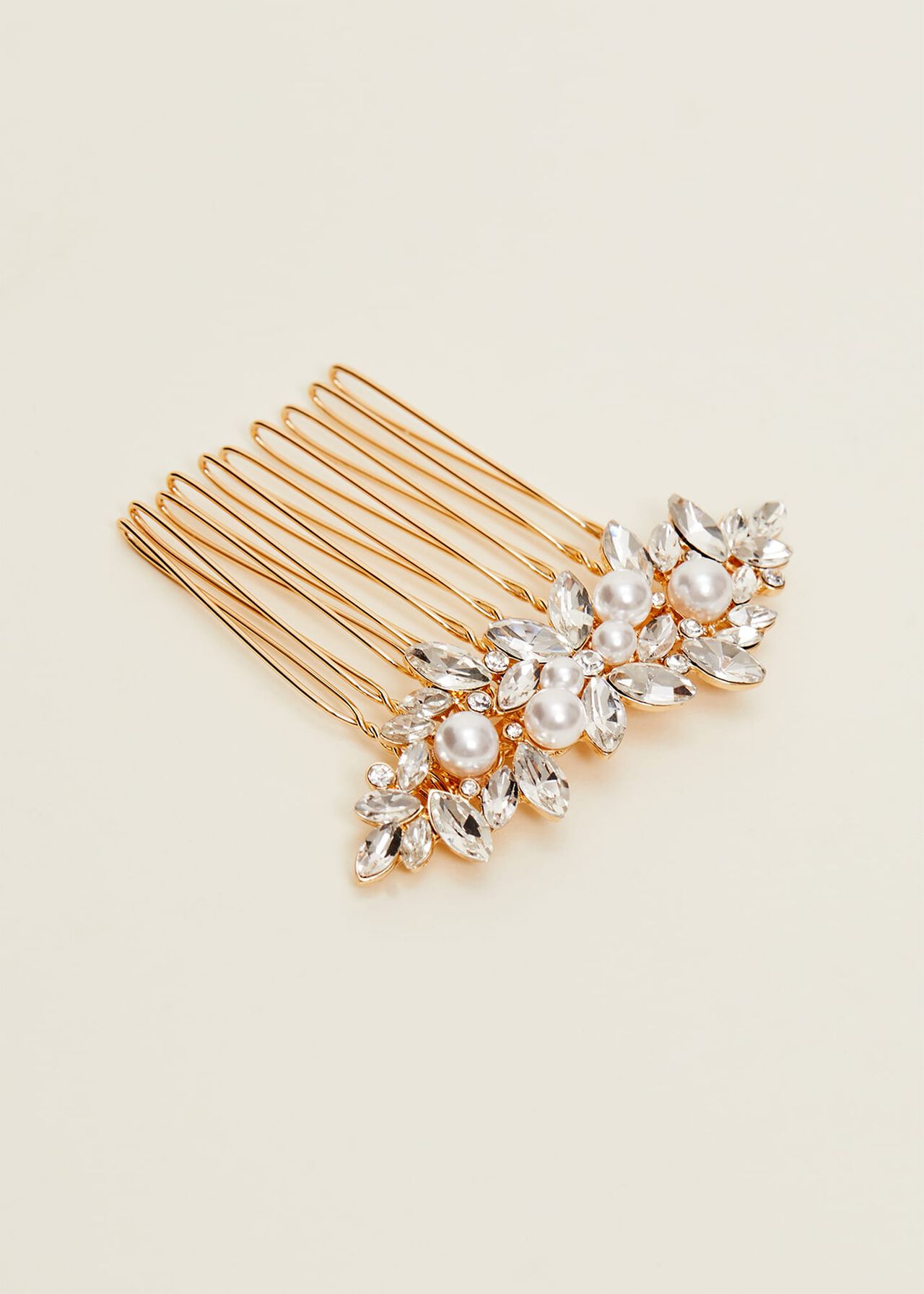 Pearl And Stone Hair Comb