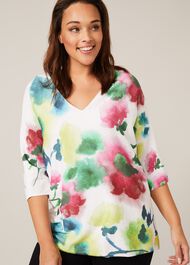 Taze Floral Knit Top