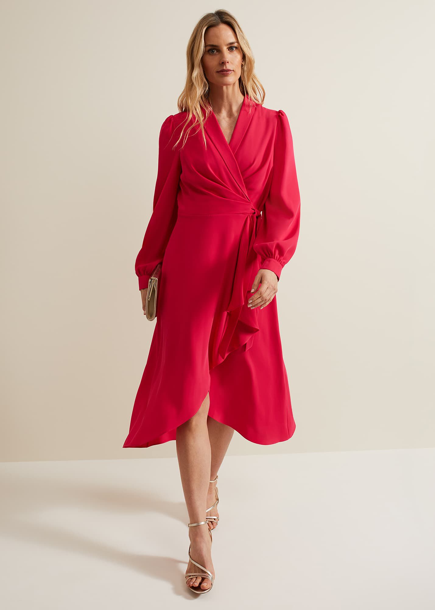 Phase Eight* Phillippa ラップ フリル フレア ドレス Phillippa Wrap Dress | Phase Eight UK |