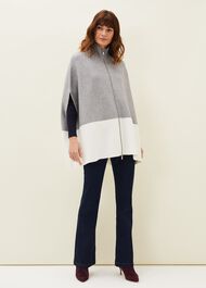 Leaha Colourblock Double Ended Zip Cape
