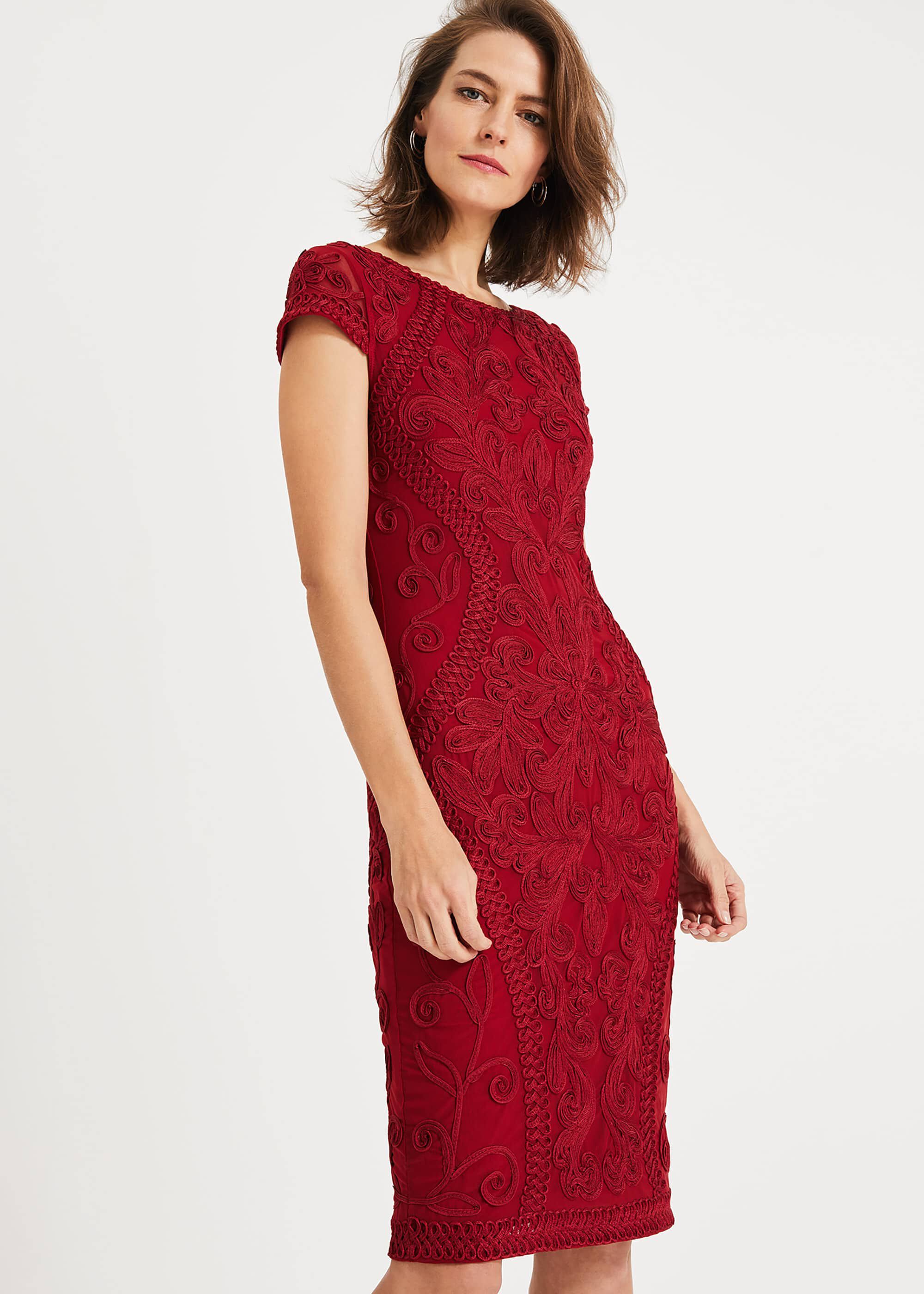 phase eight red lace dress