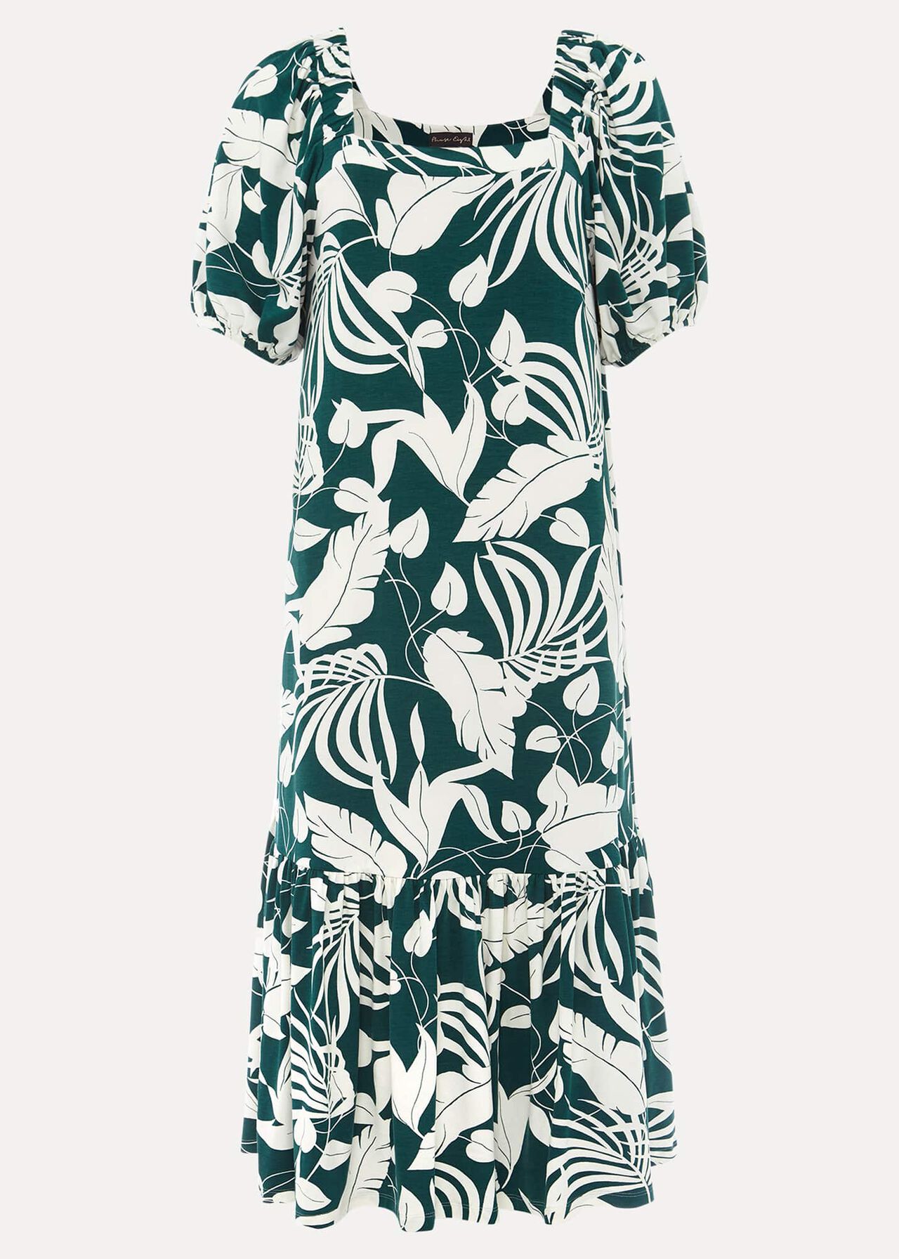 Aayra Palm Print Midaxi Dress
